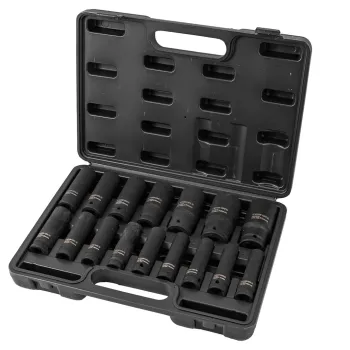 Головки ударные, набор 16пр., 1/2''(10-19, 21, 22, 24, 27, 30, 32мм, 6гр.)