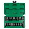 Набор головок ударных коротких 16пр.1/2''(6-гр.)(10,12-17,19,21,22,24,27,30,32мм(36мм-12гр)+удлинитель 75мм),в кейсе