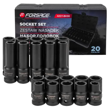 Набор головок 20пр. 1/2''6гр
