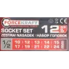 Набор головок с трещоткой и удлинителем 12пр.1/2''(6гр)(10,12-15,17,19,22,24мм),в пласт. держателе