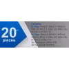 Набор метчиков и плашек метрический 20пр. (М3х0.5, М4х0.7, М5х0.8, М6х1, М7х1, М8х1.25, М10х1.5, М12х1.75, 1/8NPT27)