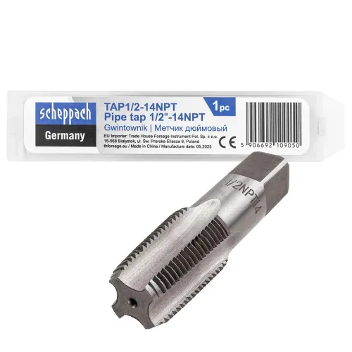 Метчик 1/2-14NPT (дюйм.)