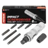 Отвертка ударная с набором бит и адаптером 8пр.