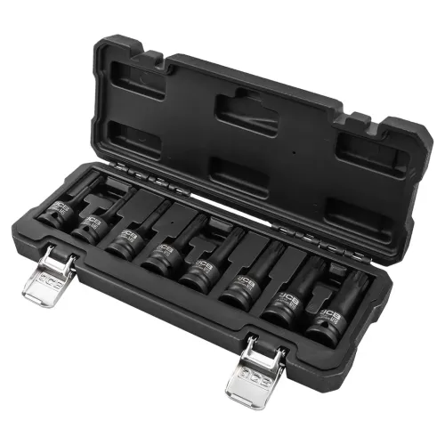 Набор головок-бит SPLINE ударных 8пр.,1/2''(M5, M6, M8, M10, M12, M14, M16, M18), в пласт.кейсе
