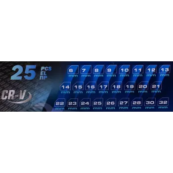 Набор ключей комбинированных 25пр.