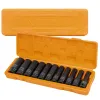 Головки ударные глубокие, набор 11пр., 1/2''(6гр.)
