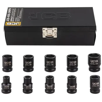 Набор головок ударных,10пр. 1/2''6гр.(10,12,13,14,15,17,19,21,22,24),в метал. Кейсе