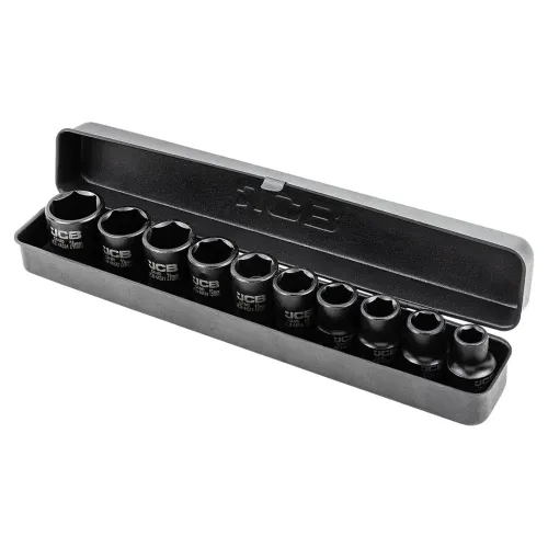 Набор головок ударных 10пр. 1/2''(6-гран) (10,12,13,14,16,17,19,21,22,24,мм), в металл. кейсе