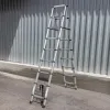 Стремянка телескопическая алюм. бытовая 2,6м (9+9 ступ.)