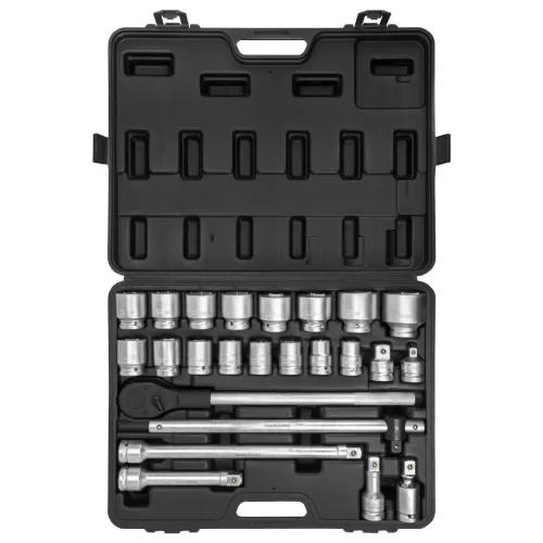 Набор инструментов 24пр. 3/4''6гр.(17,19,21,22,24,27,30,32,33,34,35,36,38,41,46,50), в кейсе