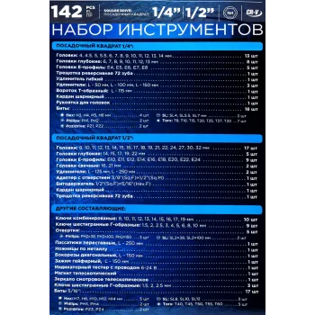 Набор инструментов 142пр.