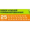 Набор ключей комбинированных 25пр.