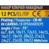 Ключи накидные, отогнутые на 75град., набор 12пр. (6х7, 8х9, 10х11, 12х13, 14х15, 16х17, 18х19, 20х22, 21х23, 24х27, 25х28, 30х32мм)