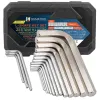 Ключи Г-образные 6-гранные, набор 13+3пр. (2, 2.5, 3-8, 10, 12, 14, 17, 19мм + T25, T30, T40)