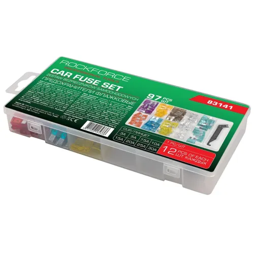 Предохранители плавкие флажковые автомобильные (от 3А до 30А), комплект 97пр.