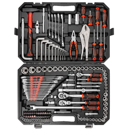 Набор инструментов 142пр. 1/4'', 3/8'', 1/2''(6гр.)