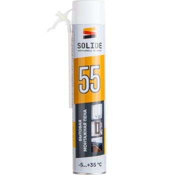 Пена монтажная бытовая всесезонная SOLIDE Foam 55 (750мл)