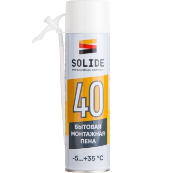 Пена монтажная бытовая всесезонная SOLIDE Foam 40 (500мл)