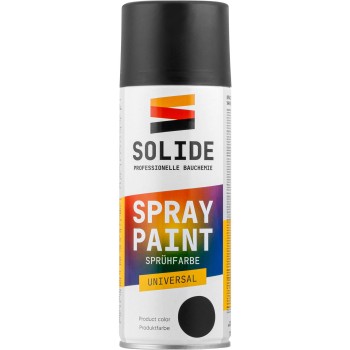 Краска-эмаль аэроз. универсальная  черный матовый SOLIDE 400 мл (9011)