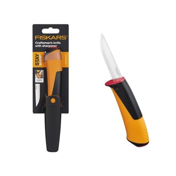 Нож ремесленный с точилкой FISKARS