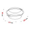 Кастрюля из жаропрочного стекла, 1.0 л, с крышкой, 206х179х85 мм, PERFECTO LINEA