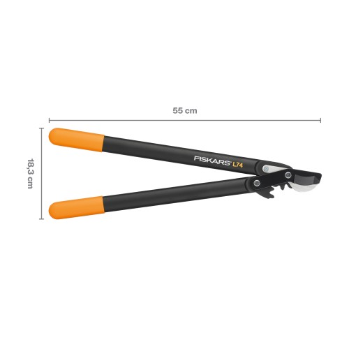 Сучкорез плоскостной L74 FISKARS PowerGear с загнутыми лезвиями средний