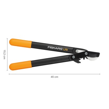 Сучкорез плоскостной L70 FISKARS PowerGear с загнутыми лезвиями малый