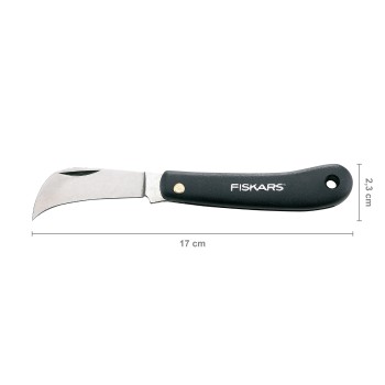 Нож садовый изогнутый для прививок FISKARS