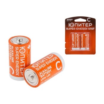 Батарейка C LR14 1,5V alkaline 2шт. ЮПИТЕР