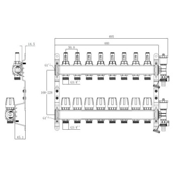 Коллекторная группа AVE136, 8 вых. AV Engineering