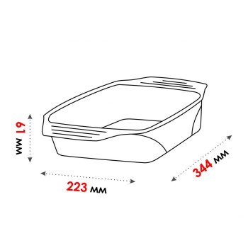 Форма из жаропрочного стекла, 2.7 л, прямоугольная, 344х223х61 мм, PERFECTO LINEA