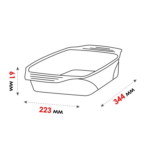 Форма из жаропрочного стекла, 2.7 л, прямоугольная, 344х223х61 мм, PERFECTO LINEA
