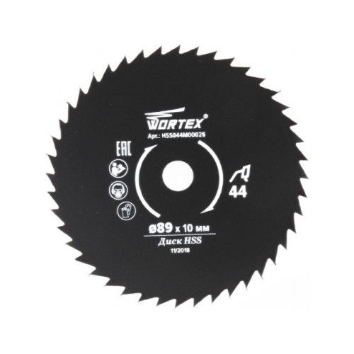 Диск пильный по металлу 89x10 мм 44 зуб. HS S044 M WORTEX для HS 2865