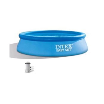 Надувной бассейн Easy Set, 457х84 см + фильтр-насос 220 В, INTEX