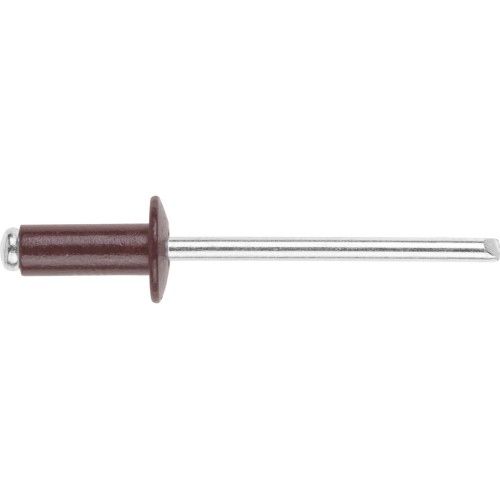 Заклепка вытяжная 4.8х12 мм алюминий/сталь, RAL 3009 (25 шт в зип-локе) STARFIX
