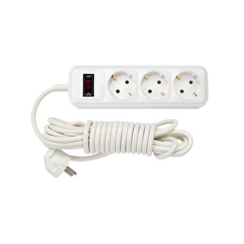 Удлинитель бытовой 3,5м (3 роз., 2.5кВт, с/з, ПВС 3х0,75) Bylectrica