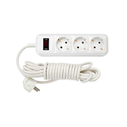 Удлинитель бытовой 3,5м (3 роз., 2.5кВт, с/з, ПВС 3х0,75) Bylectrica