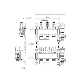 Коллекторная группа AVE136, 3 вых. AV Engineering