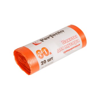 Пакеты для мусора суперпрочные, 60 л, 20 шт., PERFECTO LINEA