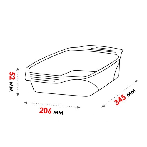 Форма из жаропрочного стекла, 2.2 л, прямоугольная, 345х206х52 мм, PERFECTO LINEA