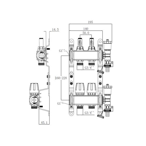 Коллекторная группа AVE136, 2 вых. AV Engineering