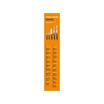 Набор ножей 5 шт. с деревянным блоком Essential Fiskars
