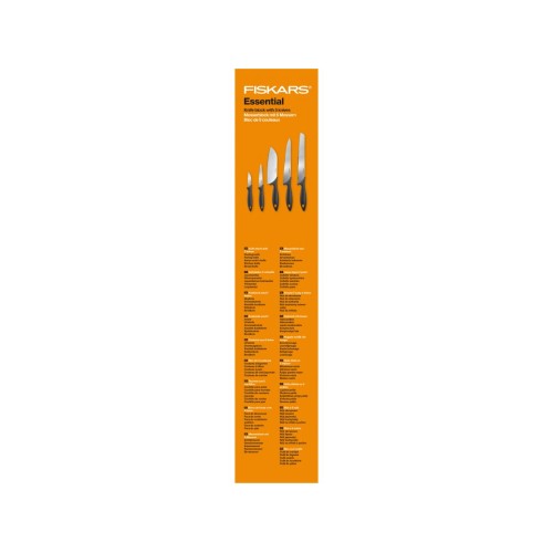 Набор ножей 5 шт. с деревянным блоком Essential Fiskars