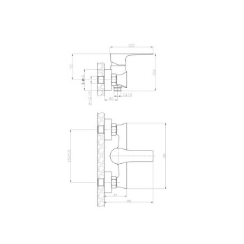 Смеситель для душа (Lt) D35, серия JAR AV Engineering