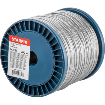 Трос стальной в ПВХ М2(1) DIN 3055 (бухта 200 м) STARFIX