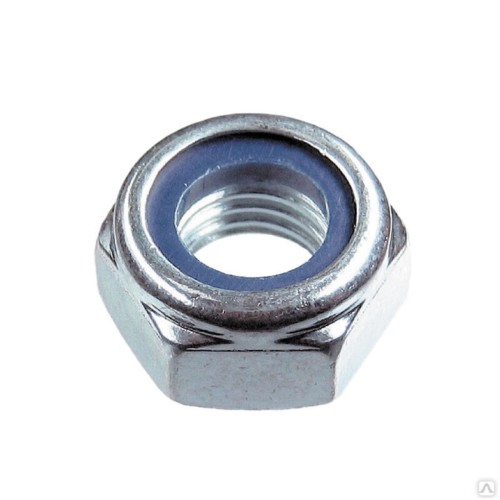 Гайка М16 со стопорным кольцом, цинк, DIN 985 (40 шт в карт. уп.) STARFIX