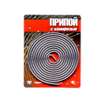 Припой ПОС 61 трубка, спираль ф2мм, с канифолью