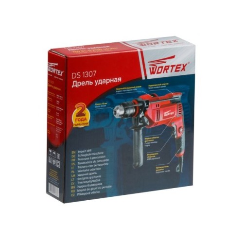Дрель ударная WORTEX DS 1307 750 Вт, 1 скор, 26 мм в дер