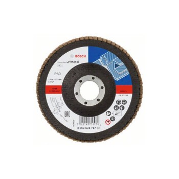 Круг лепестковый 125х22.2 мм K60 плоский STANDARD FOR METAL BOSCH