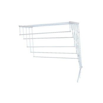Сушилка для белья потолочная алюминиевая 1,5 м, 5 стержней,  белая, PERFECTO LINEA